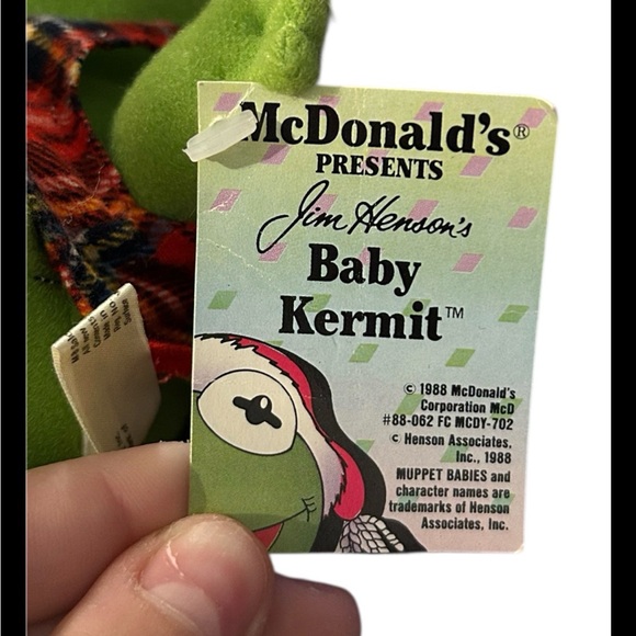 Vintage 1987 McDonald’s Jim Henson Muppet Babies Fozzie Kermit Ms Piggy W Tags - Picture 6 of 8